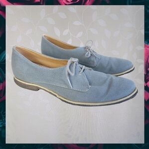 Ahimsa Retro Handmade Textile Lace Up Oxfords Gray 7